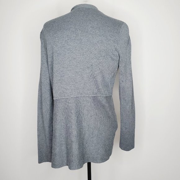 Talbots Cardigan Open Front Classic Cotton Grey M - Picture 5 of 15